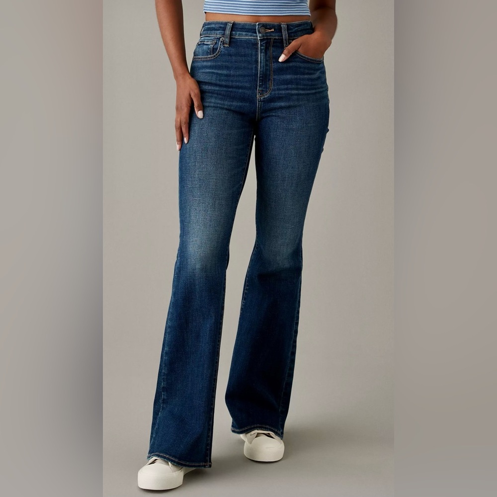AE Next Level Super High-Waisted Flare Jean $49.95,  size US 12